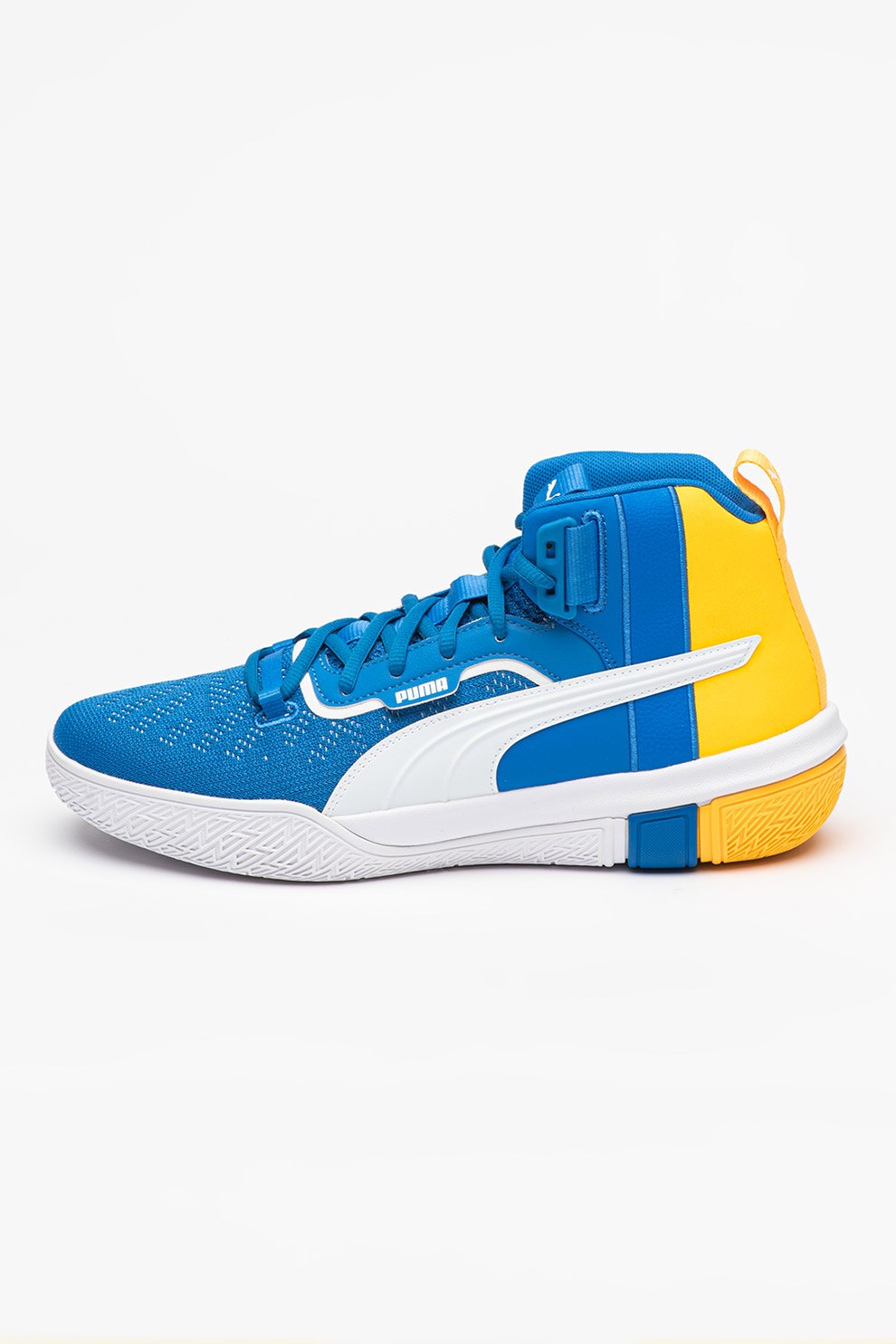 Puma, Pantofi pentru baschet Legacy March Madness, Albastru/Galben/Alb