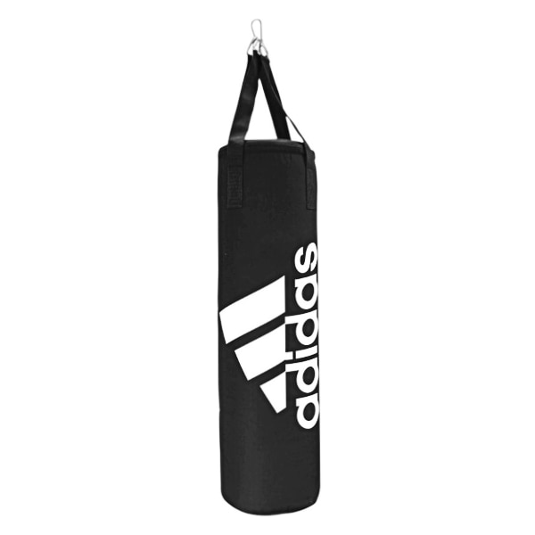 Sac de box, Adidas, negru/alb, piele sintetica, 40kg , 180 x 30 cm