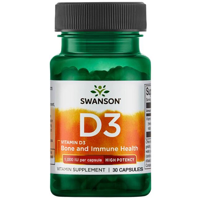 Vitamina D3 1000UI 25 mcg Swanson 30 capsule