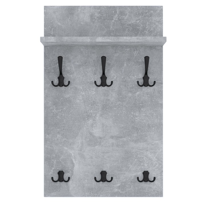 Cuier Medi Concrete, MDF, Gri/Negru, 80x50 cm