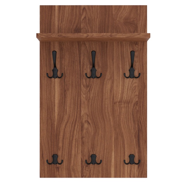 Cuier Medi Burgundy, MDF, Maro/Negru, 80x50 cm