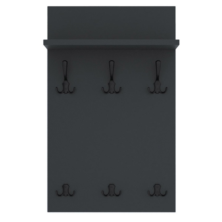 Cuier Medi Anthracite, MDF, Negru, 80x50 cm