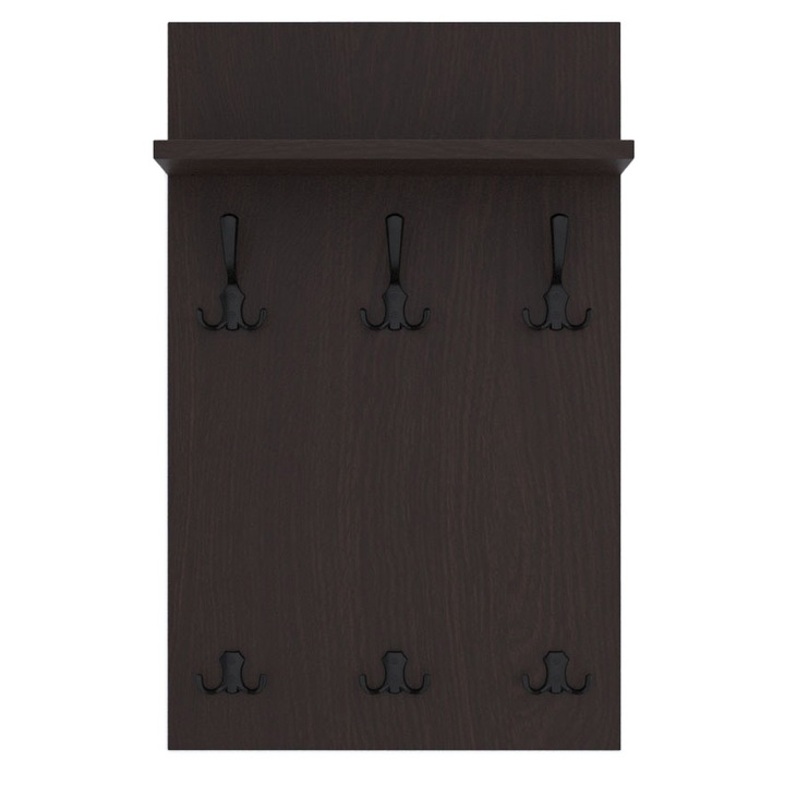 Cuier Medi Wenge, MDF, Negru, 80x50 cm