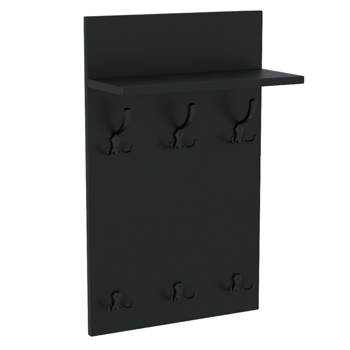 OEM MEDI BLACK fogas panel, 90 x 50 cm, fa/fém, fekete