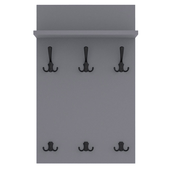 OEM Medi Black Fogas, 90 x 50 cm, fa/fém, Szürke