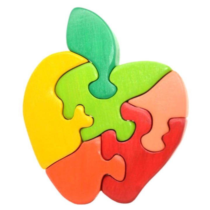 Puzzle, Mar, Lemn, 6 piese, Multicolor