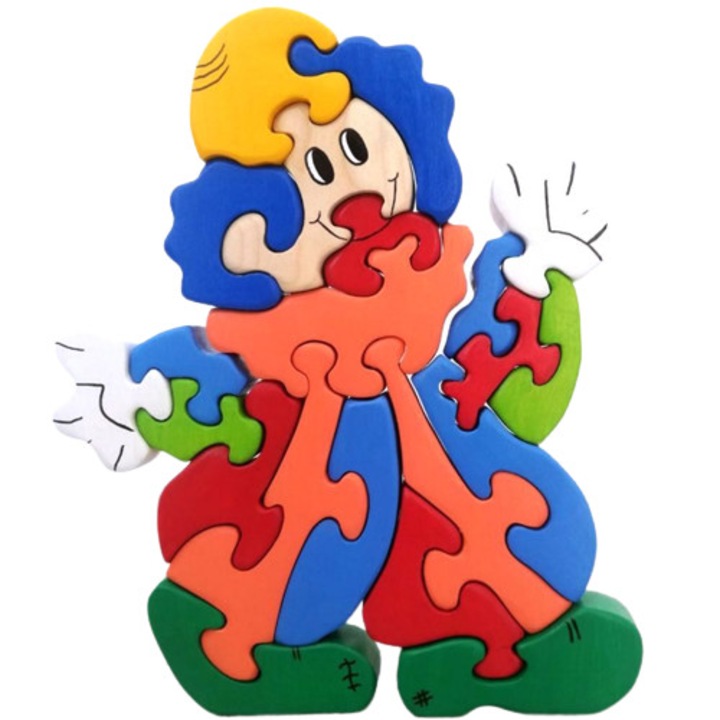 Puzzle, Clovn, 21 piese, Multicolor