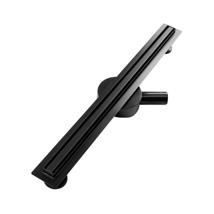 Линеен сифон Rea Calani Echo360 Slim, Black, 80 cm, Черен