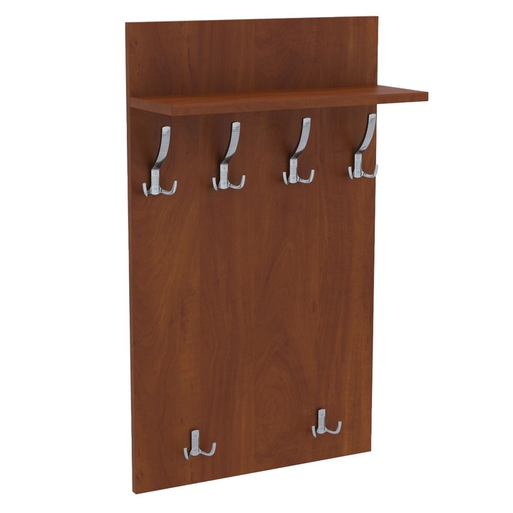 Cuier Panou MAXI CHROM, 90 x 60 cm, Lemn/Metal, Maro inchis