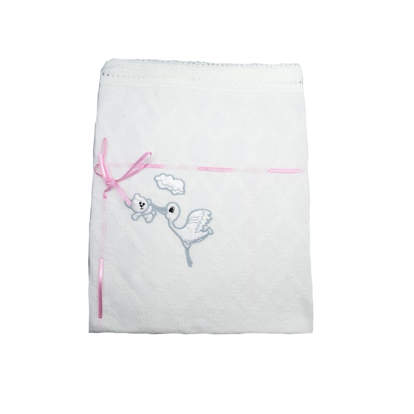 Pled 90 x 80 cm pentru fete Mini Junior B217, Alb