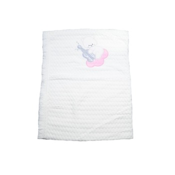 Pled 95 x 85 cm pentru fete Mini Junior 1033, Alb Pled 95 x 85 cm pentru fete Mini Junior 1033, Alb