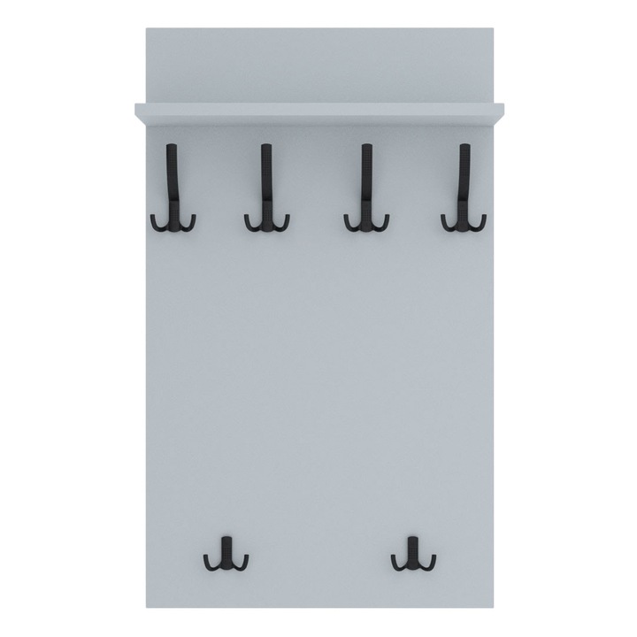 Cuier, PVC/MDF, 120 cm x 60 cm, Gri/Negru