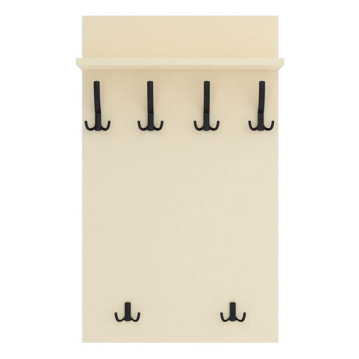 OEM fogas, PVC / MDF, 120 cm x 60 cm, krémszínű / fekete