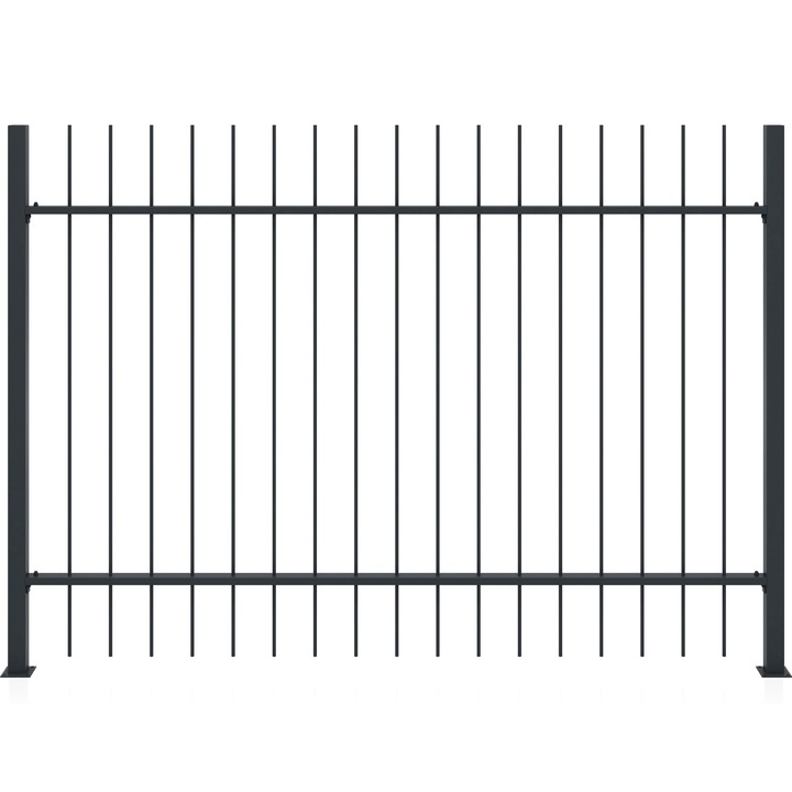 Panou gard autoportant, Todome, model 1, negru, 200 x 180 cm