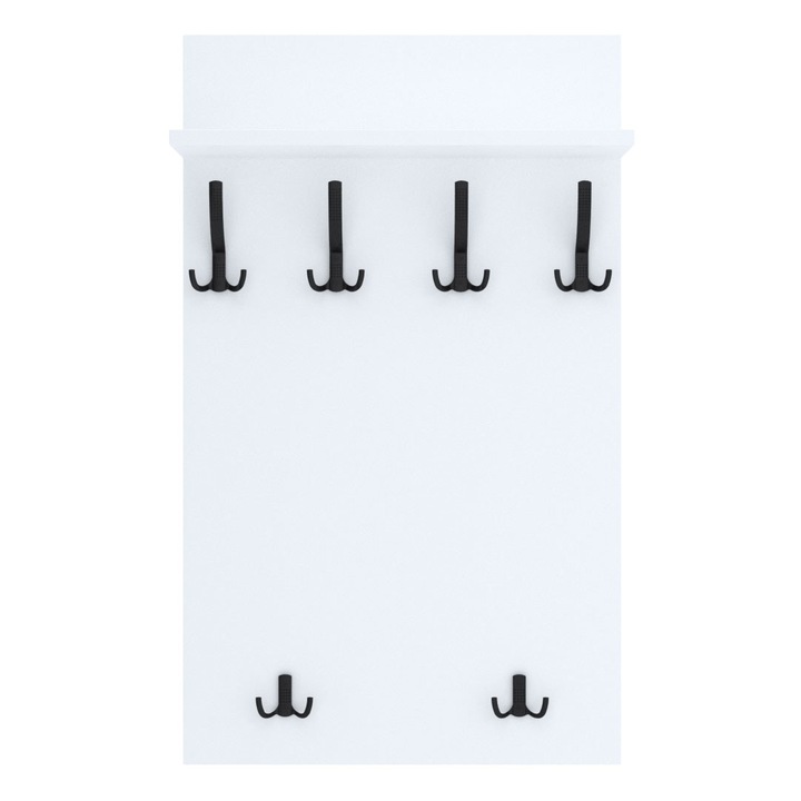 Cuier, PVC/MDF, 120 cm x 60 cm, Alb/Negru