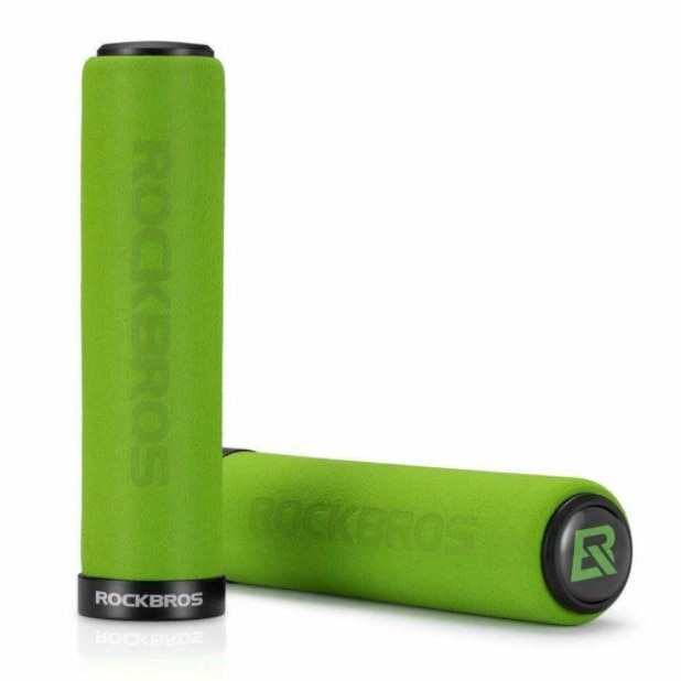 Mansoane aderente ghidon, Rockbros, BT1001, Burete/Plastic, 13 cm, Verde