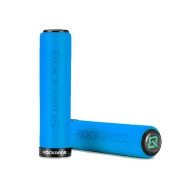 Mansoane aderente ghidon, Rockbros, BT1001, Burete/Plastic, 13 cm, Albastru Mansoane aderente ghidon, Rockbros, BT1001, Burete/Plastic, 13 cm, Albastru