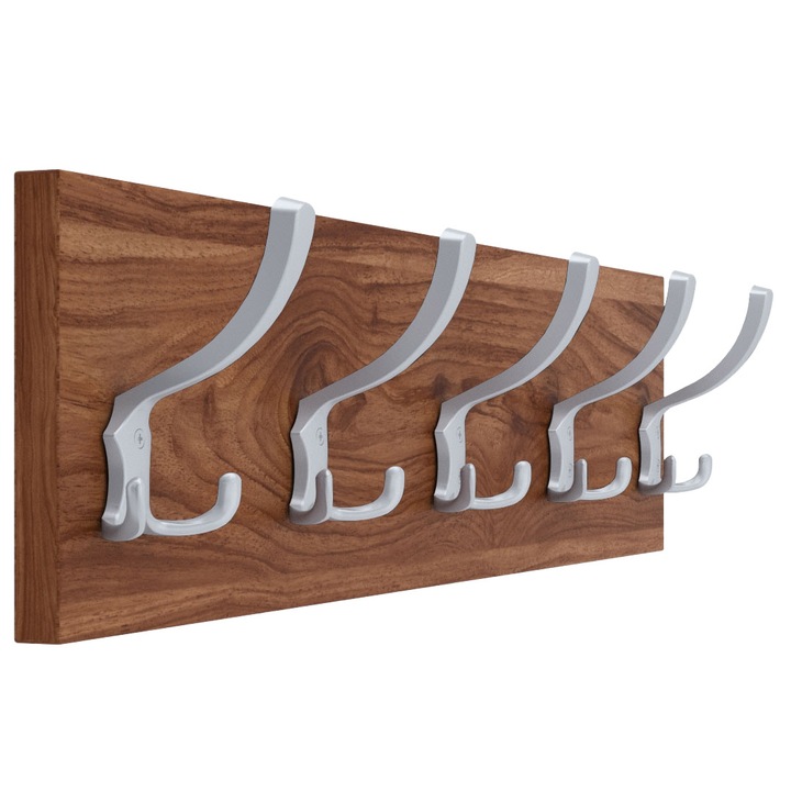 Cuier Pico Burgundy, MDF, Maro/Crom, 17x60 cm