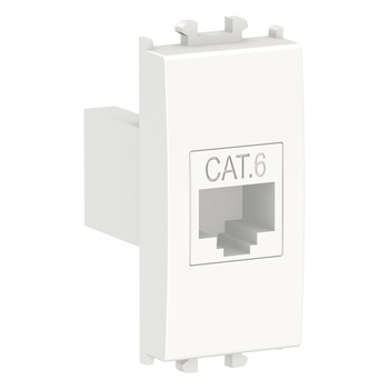 Priza date RJ45 cat6, 1M, alb Priza date RJ45 cat6, 1M, alb