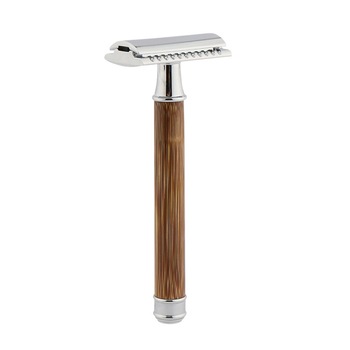 Aparat de ras Classic Safety Razor Techstar® SR11, Aliaj de Zinc, Cu Lame De Rezerva, Reutilizabil, Ecologic, Maner Bambus, Argintiu Aparat de ras Classic Safety Razor Techstar® SR11, Aliaj de Zinc, Cu Lame De Rezerva, Reutilizabil, Ecologic, Maner Bambus, Argintiu