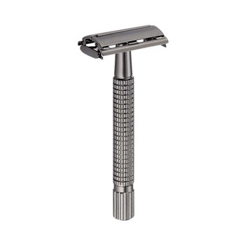 Aparat de ras Classic Safety Razor Techstar® SR7, Aliaj de Zinc, Cu Lame De Rezerva, Reutilizabil, Ecologic, Negru Aparat de ras Classic Safety Razor Techstar® SR7, Aliaj de Zinc, Cu Lame De Rezerva, Reutilizabil, Ecologic, Negru