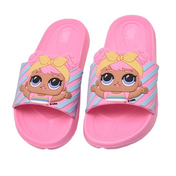 Papuci fete, LOL, roz cu albastru deschis 31-32 Papuci fete, LOL, roz cu albastru deschis 31-32