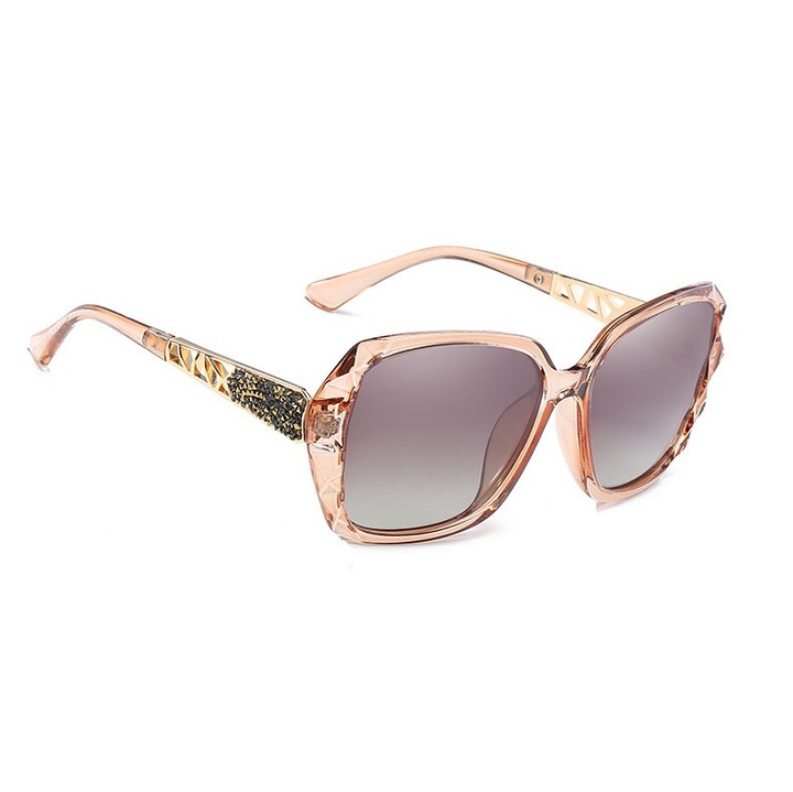 Ochelari de soare de dama, AVAMSI XFT-CJ2538-2, Polarizati UV400, Roz