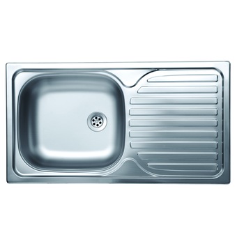 Chiuveta bucatarie inox, anticalcar Kromevye EC301D, finisaj linen, 1 cuva, 435 X 780 mm, picurator pe dreapta Chiuveta bucatarie inox, anticalcar Kromevye EC301D, finisaj linen, 1 cuva, 435 X 780 mm, picurator pe dreapta