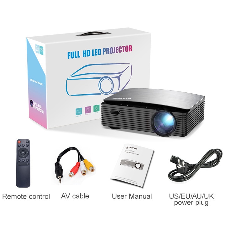 Smart LCD видео проектор, BYINTEK K25, Real full HD 1080P, 4k, 7000 ...