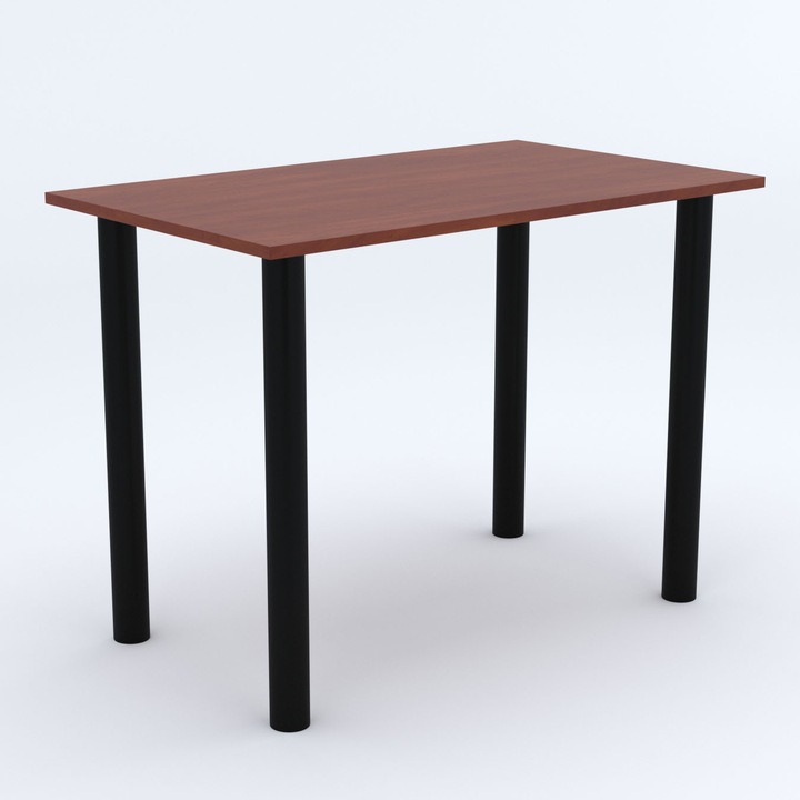 Masa de Bucatarie, Picioare reglabile pe inaltime, 100 x 50 cm, PAL/Metal, Maro/Negru