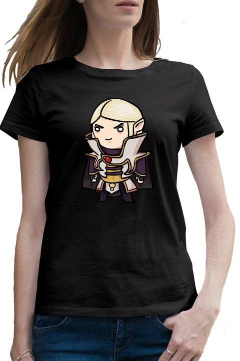 Дамска тениска Dota 2 Invoker Trainer Chibi Fan Artv, Черен