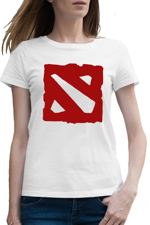 Дамска тениска Dota 2 Logo Video Game eSports Dota2 Symbolv, Бял