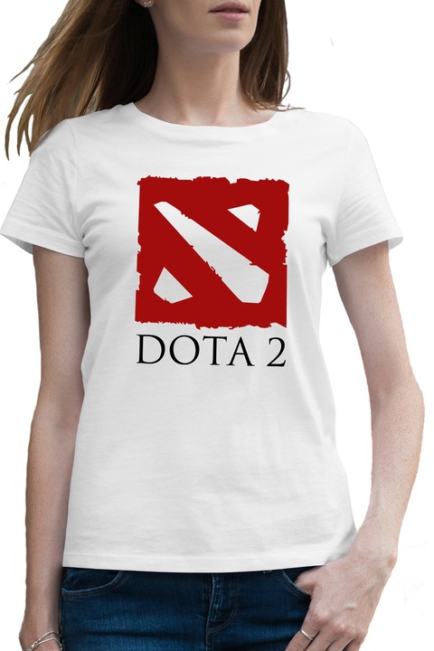 Дамска тениска Logo Dota 2 Defense of the Ancients Emblemv, Бял