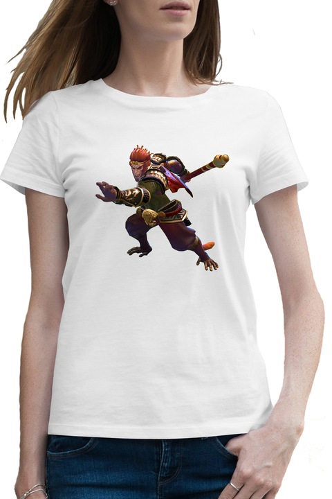 Дамска тениска Dota 2 Sun Wukong Monkey King Heroes Dota2v, Бял