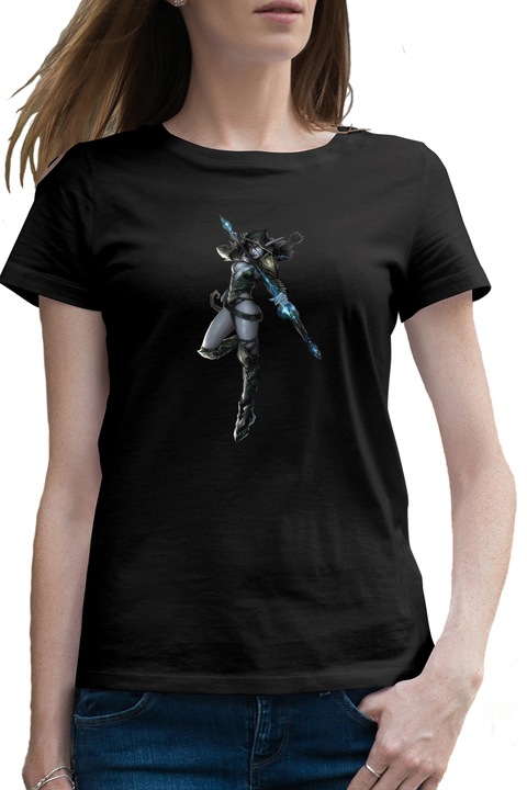 Дамска тениска Dota 2 Lyralei Windranger Heroes Dota2 Gamev, Черен