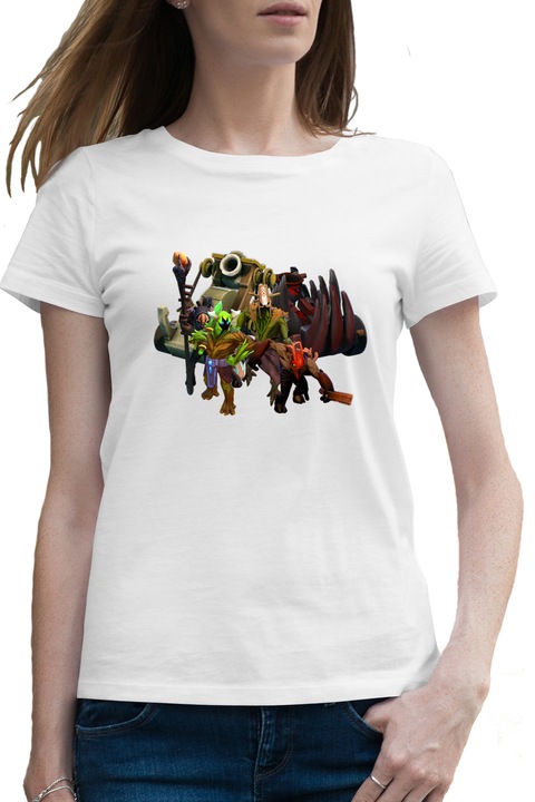 Дамска тениска Dota 2 All Team Gang Dota2 Video Gamev, Бял