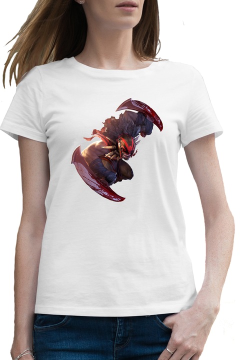 Дамска тениска Dota 2 Strygwyr Bloodseeker Fortnite Skinv, Бял