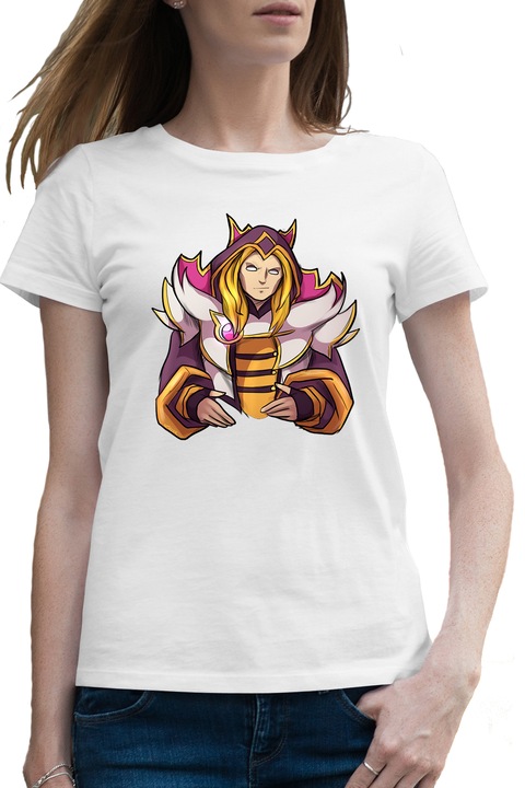 Дамска тениска Dota 2 Invoker Cartoon Chibi Fan Artv, Бял