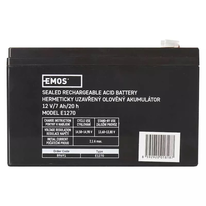 Акумулаторна батерия Emos B9691, 12V/7Ah