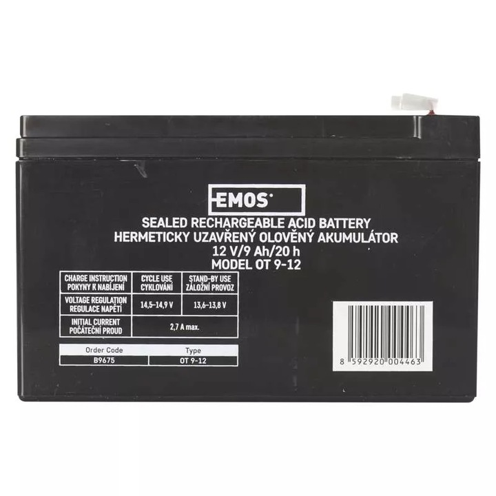 Акумулаторна батерия Emos B9675, 12V/9Ah