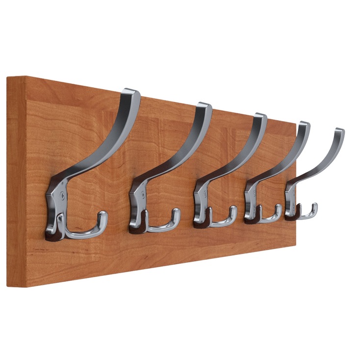 Cuier PICO, PVC, 15 x 70 cm, Crom/Maro