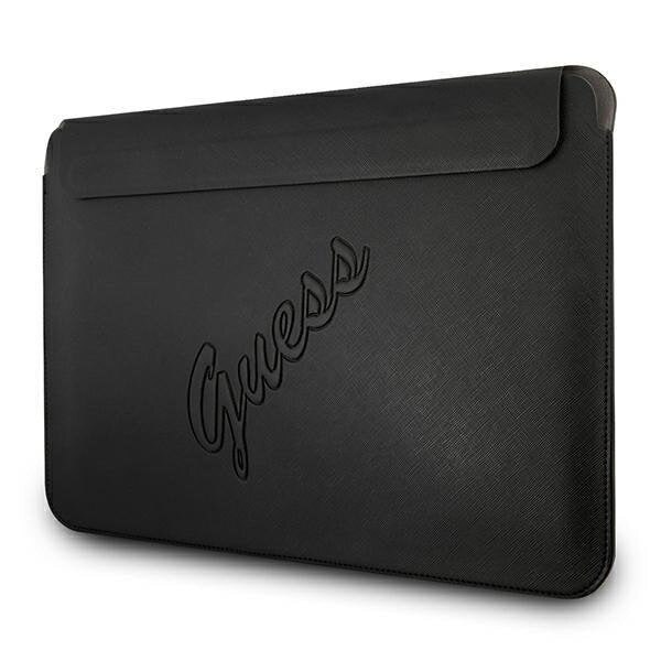 Husa Guess Saffiano Script compatibila cu laptop 13 inch Black