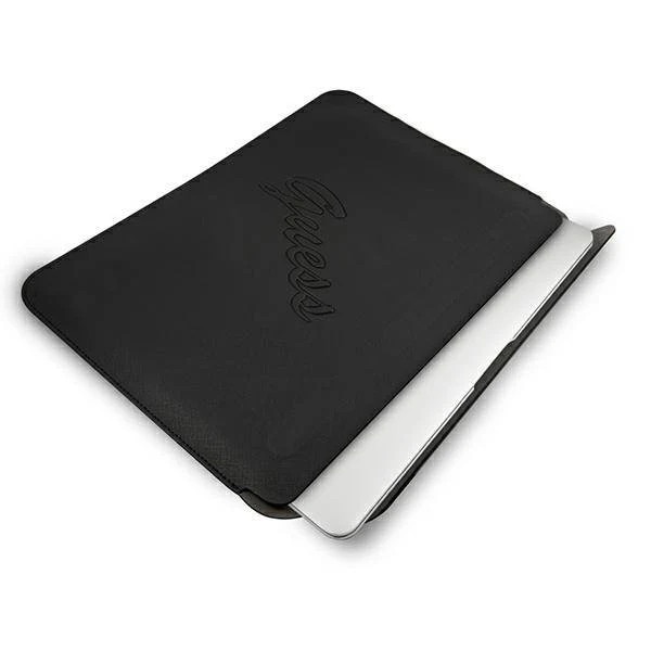 Husa Guess Saffiano Script compatibila cu laptop 13 inch Black