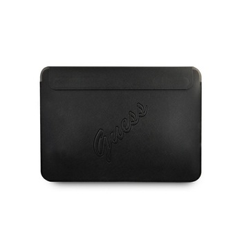 Husa Premium Guess Sleeve Saffiano Scrip Compatibila Cu Laptop / Macbook Pro / Air 13inch, Negru Husa Premium Guess Sleeve Saffiano Scrip Compatibila Cu Laptop / Macbook Pro / Air 13inch, Negru