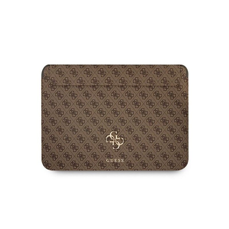 Husa Premium Guess Sleeve Big Logo Compatibila Cu Laptop / Macbook Pro / Air 13inch, Maro