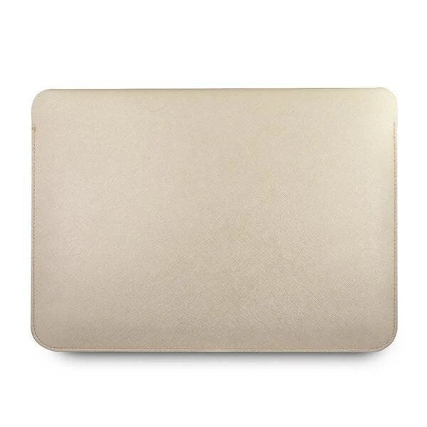 Husa Guess Saffiano Script compatibila cu laptop 13 inch Gold