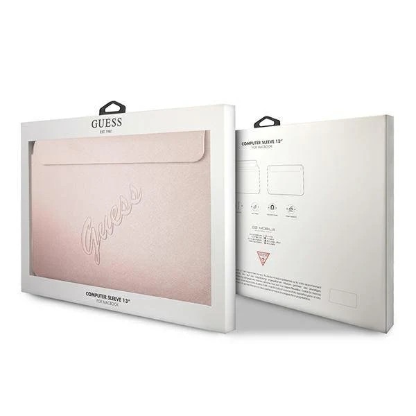 Husa de protectie Guess PU Saffiano 13" pentru Laptop, Roz