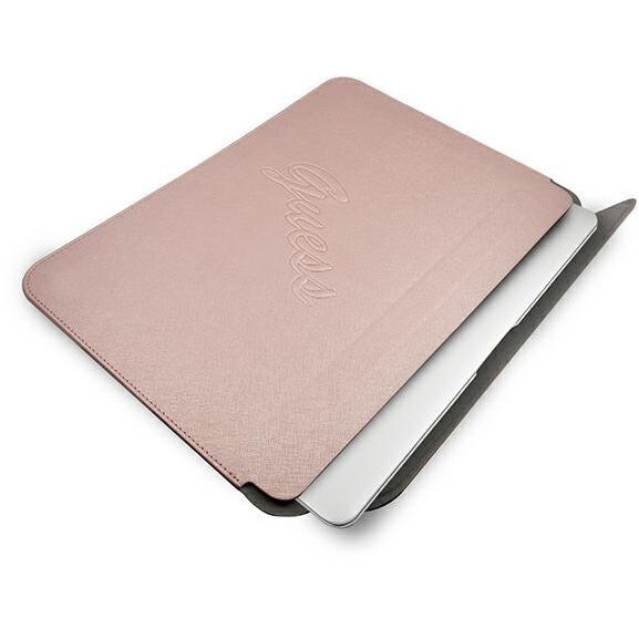 Husa de protectie Guess PU Saffiano 13" pentru Laptop, Roz