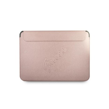Husa Premium Guess Sleeve Saffiano Scrip Compatibila Cu Laptop / Macbook Pro / Air 13inch, Rose Gold Husa Premium Guess Sleeve Saffiano Scrip Compatibila Cu Laptop / Macbook Pro / Air 13inch, Rose Gold