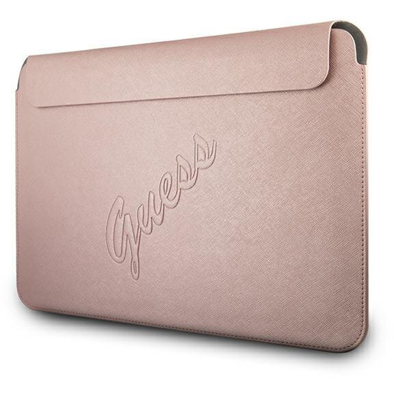 Husa de protectie Guess PU Saffiano 13" pentru Laptop, Roz
